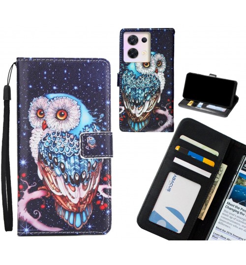 Oppo Reno 8 case 3 card leather wallet case printed ID