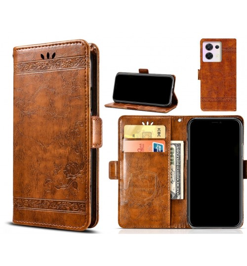 Oppo Reno 8 Case retro leather wallet case