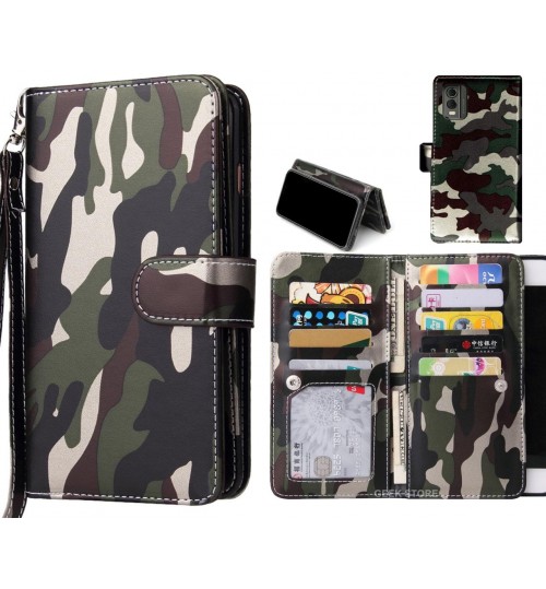 Nokia C32 Case Camouflage Wallet Leather Case