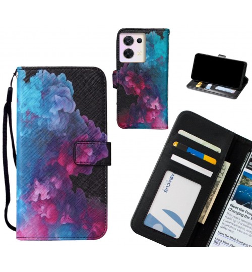 Oppo Reno 8 case leather wallet case printed ID