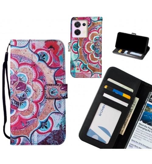 Oppo Reno 8 case leather wallet case printed ID