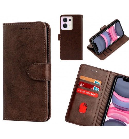 Oppo Reno 8 Case Premium Leather ID Wallet Case