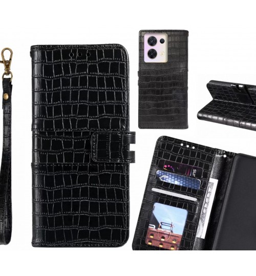 Oppo Reno 8 case croco wallet Leather case