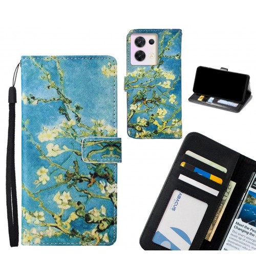 Oppo Reno 8 case leather wallet case van gogh painting