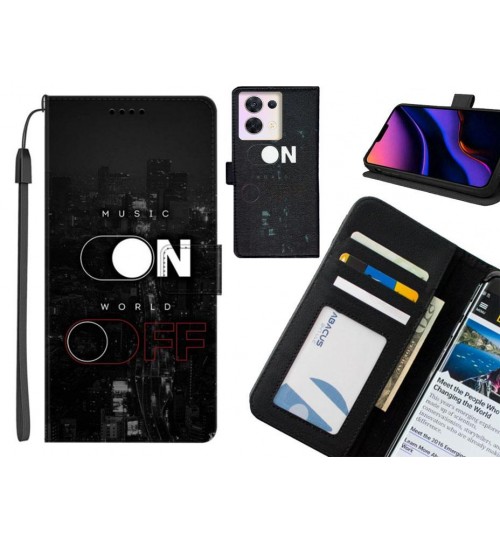 Oppo Reno 8 case leather wallet case printed ID