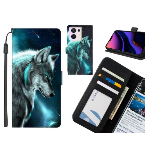 Oppo Reno 8 case leather wallet case printed ID