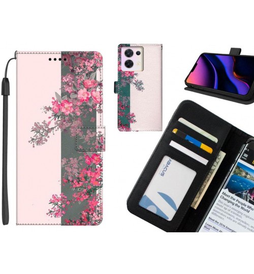 Oppo Reno 8 case leather wallet case printed ID