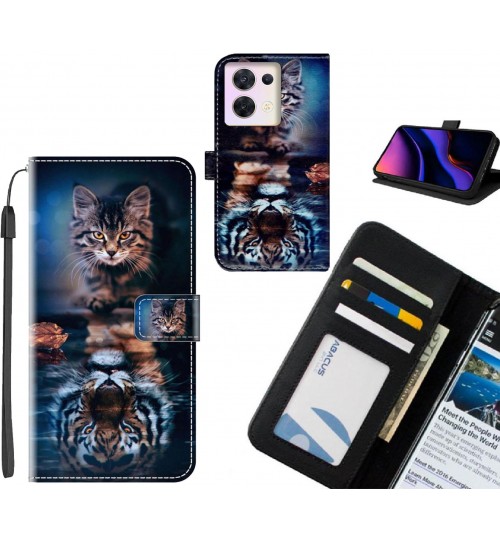 Oppo Reno 8 case leather wallet case printed ID