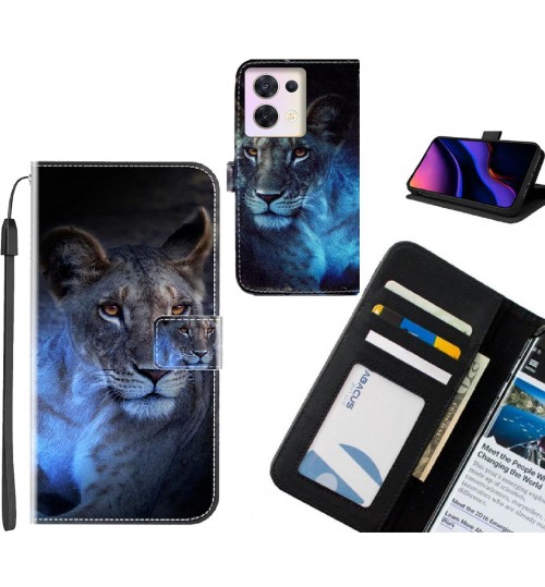 Oppo Reno 8 case leather wallet case printed ID