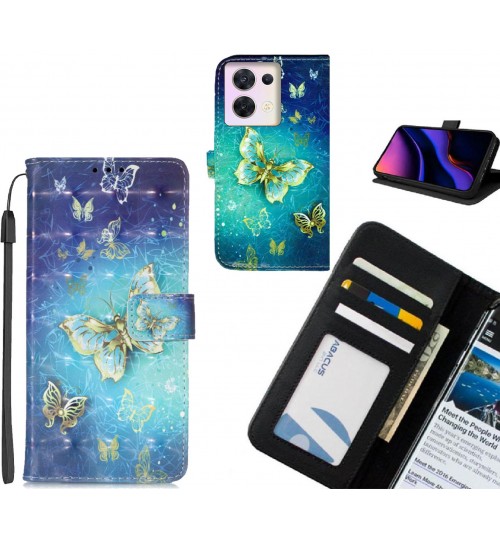 Oppo Reno 8 case leather wallet case printed ID