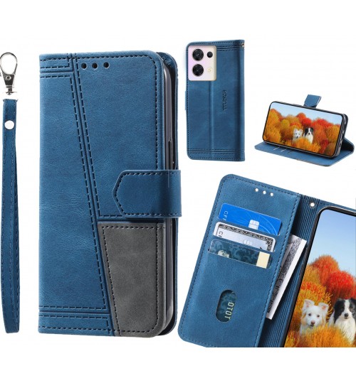 Oppo Reno 8 Case Wallet Premium Denim Leather Cover