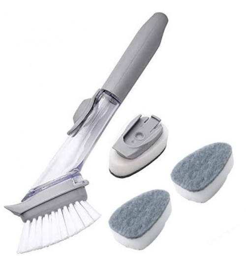 Kitchen Scrub Dish Cleaning Brush with 4 Brush Heads