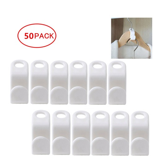 50Pcs Space Saving Cloth Hanger Closet Clothes Storage Bag Bin Box Organizers