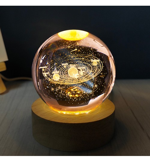 3D Galaxy Star Crystal Ball LED Table Lamp USB