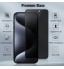 iPhone 15 Anti Spy Screen Protector Tempered Glass Screen Cover