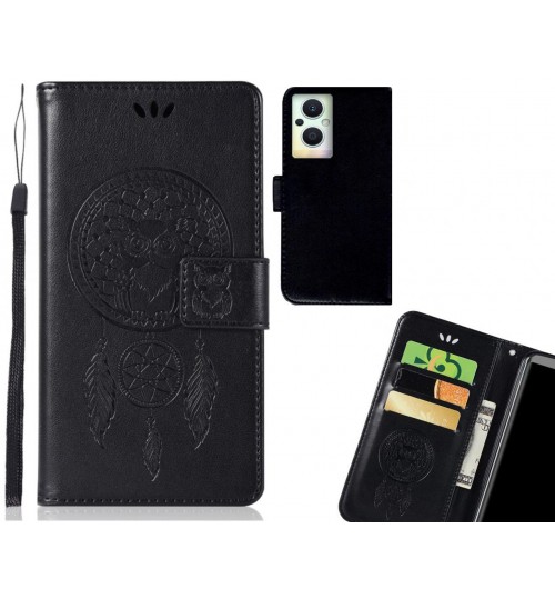 Oppo Reno 8 Lite 5G Case Embossed wallet case owl