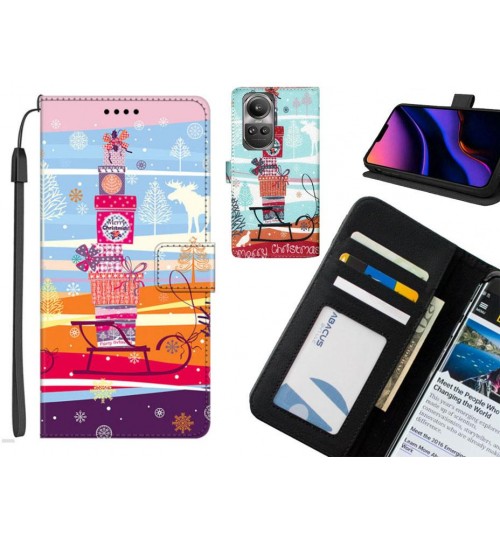 Oppo Reno 10 case leather wallet case printed ID
