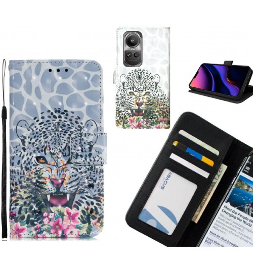 Oppo Reno 10 Pro Case Leather Wallet Case 3D Pattern Printed