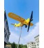 3D Airplane Metal Weather Vane Wind Spinners Garden Stake Decorations