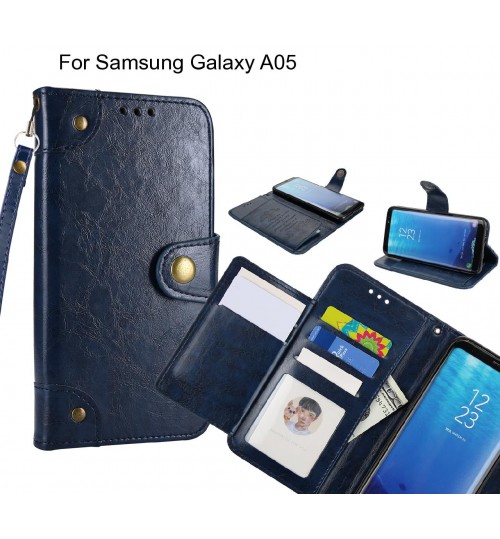 Samsung Galaxy A05  Case Executive Multi Card Wallet Leather Case - Blue