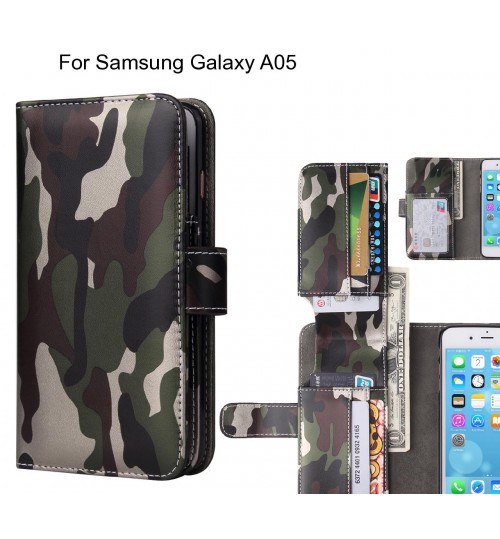Samsung Galaxy A05 Case Wallet Leather Flip Case 7 Card Slots - Green