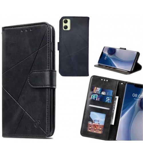 Samsung Galaxy A05 Case Fine Leather Wallet Case - Black