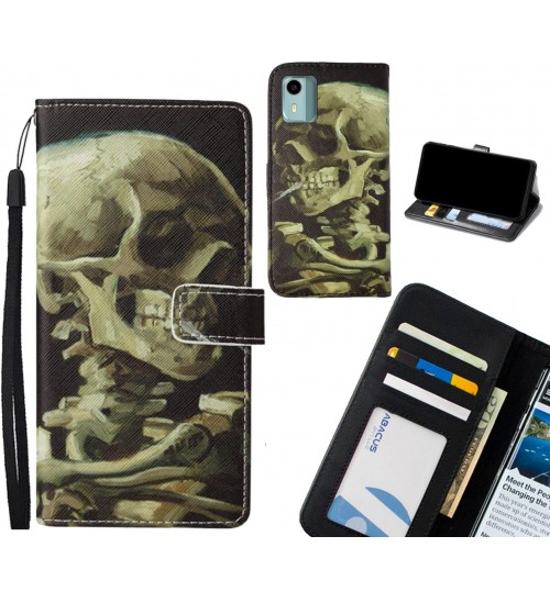 Nokia C12 case leather wallet case van gogh painting