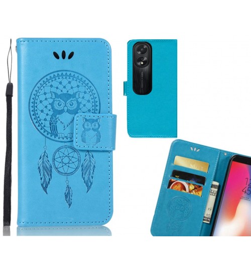 Oppo A38 Case Embossed wallet case owl