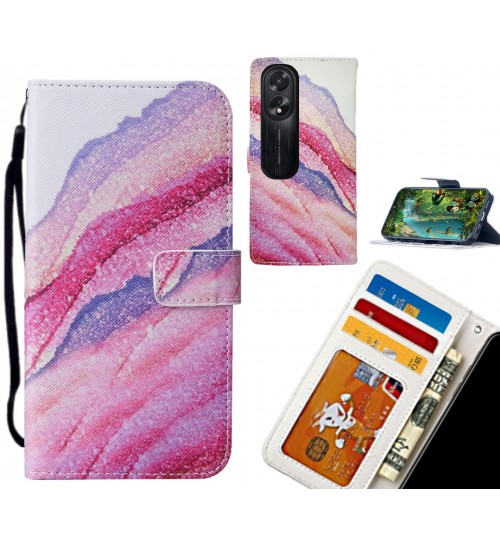 Oppo A38 case leather wallet case printed ID