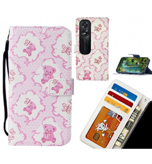 Oppo A38 case leather wallet case printed ID