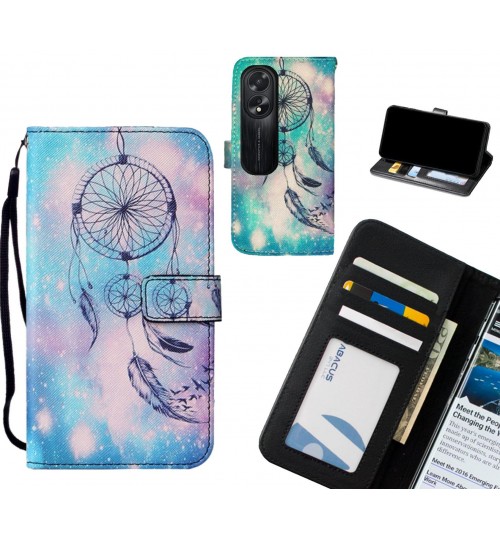 Oppo A38 case leather wallet case printed ID