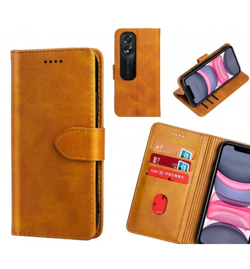 Oppo A38 Case Premium Leather ID Wallet Case