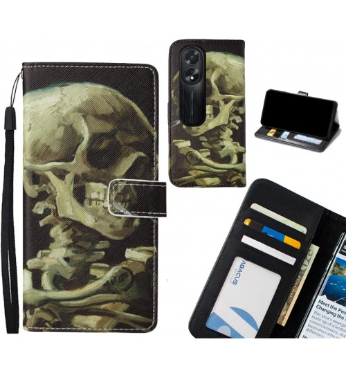 Oppo A38 case leather wallet case van gogh painting