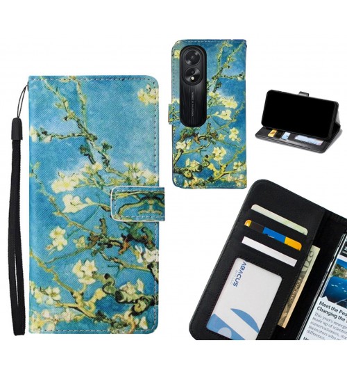 Oppo A38 case leather wallet case van gogh painting