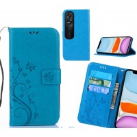 Oppo A38 Case Embossed Butterfly Wallet Leather Cover