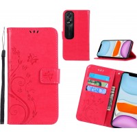 Oppo A38 Case Embossed Butterfly Wallet Leather Cover