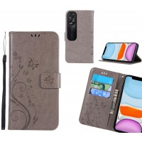 Oppo A38 Case Embossed Butterfly Wallet Leather Cover