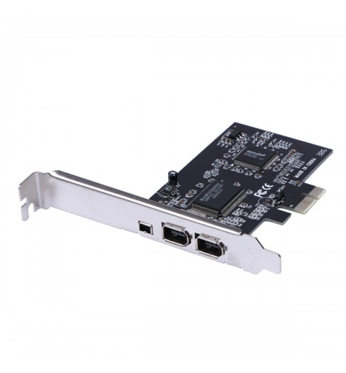 PCI-E 3 Ports 1394a 1394b Firewire Expansion Card PCI-Express Controller Card