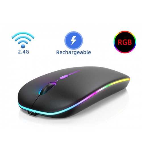 Wireless Mouse Rechargeable Bluetooth 2.4G