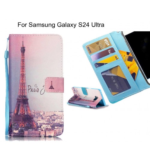 Samsung Galaxy S24 Ultra case 3 card leather wallet case printed ID