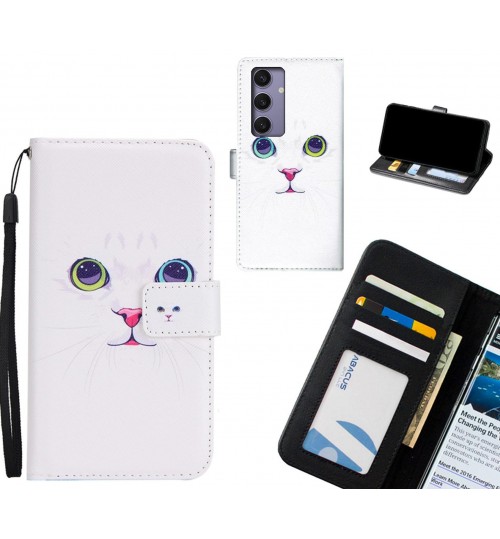 Samsung Galaxy S24 case 3 card leather wallet case printed ID