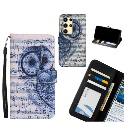 Samsung Galaxy S24 Ultra case 3 card leather wallet case printed ID