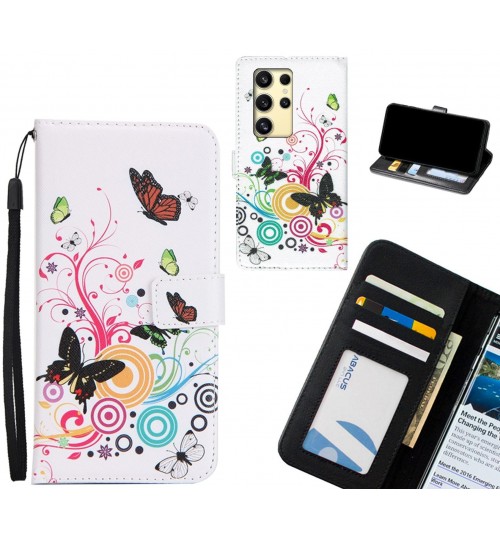 Samsung Galaxy S24 Ultra case 3 card leather wallet case printed ID