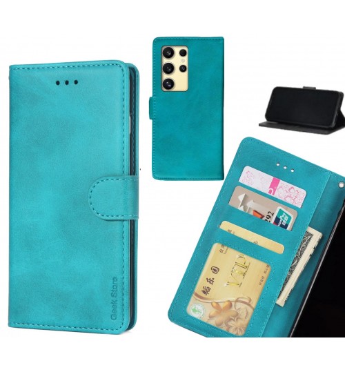 Samsung Galaxy S24 Ultra Case Executive Leather Wallet Case - Green