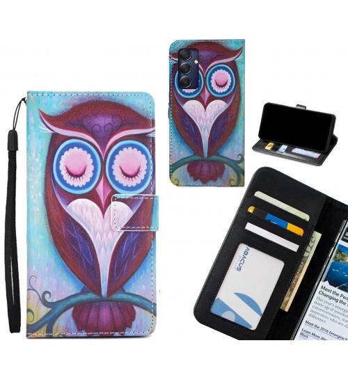 Samsung Galaxy M54 case 3 card leather wallet case printed ID