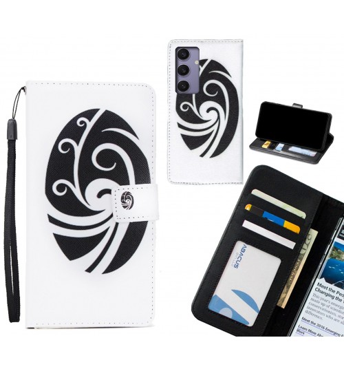 Samsung Galaxy S24 case 3 card leather wallet case printed ID