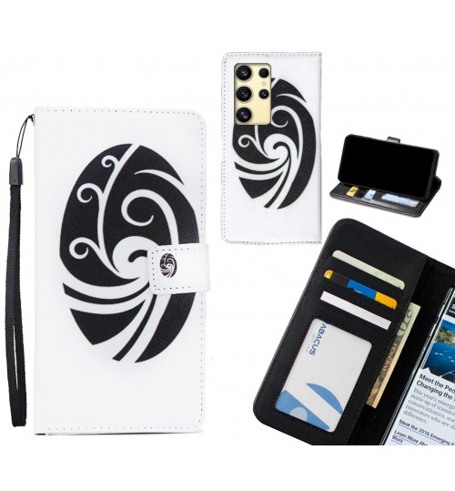 Samsung Galaxy S24 Ultra case 3 card leather wallet case printed ID