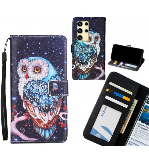 Samsung Galaxy S24 Ultra case 3 card leather wallet case printed ID