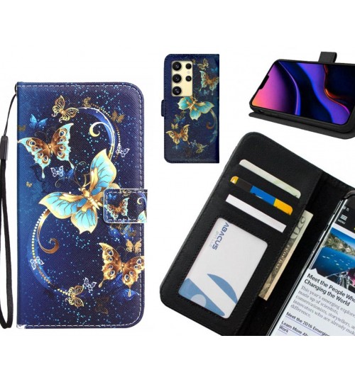 Samsung Galaxy S24 Ultra case 3 card leather wallet case printed ID