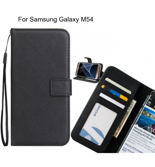 Samsung Galaxy M54 Case Wallet Leather Id Card Case - Black